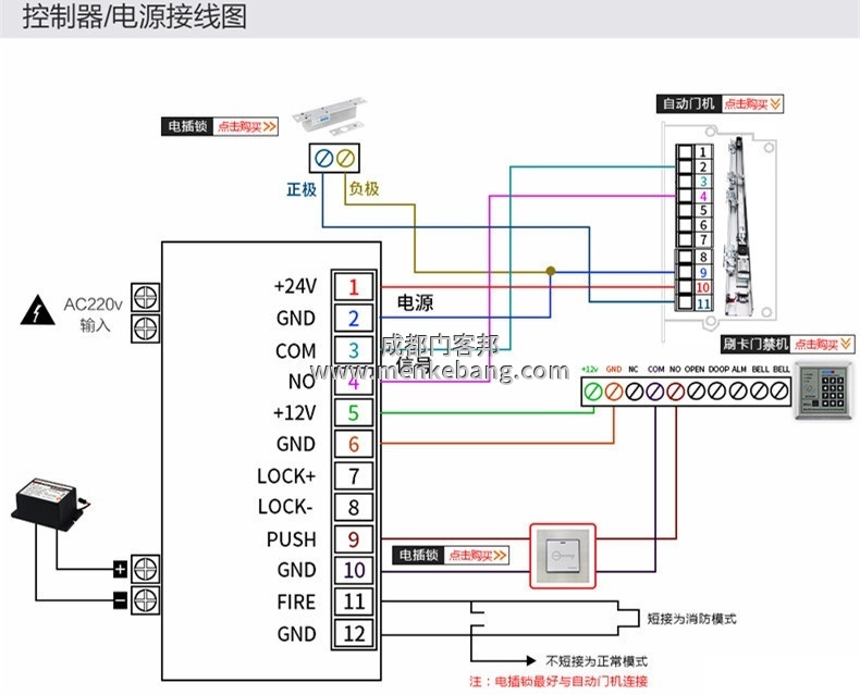 自動(dòng)門后備電源接線圖