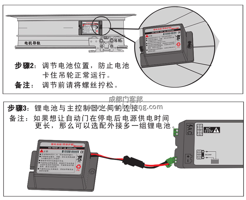 感應(yīng)門備用電源怎么安裝