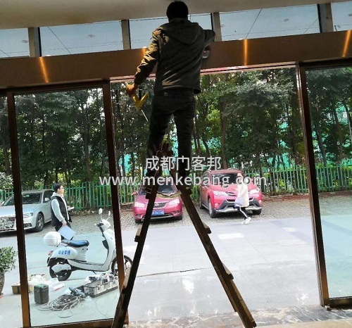 不銹鋼酒店感應門案例,大堂自動感應門案例